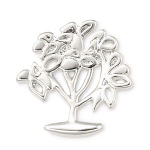 Family tree silver charm